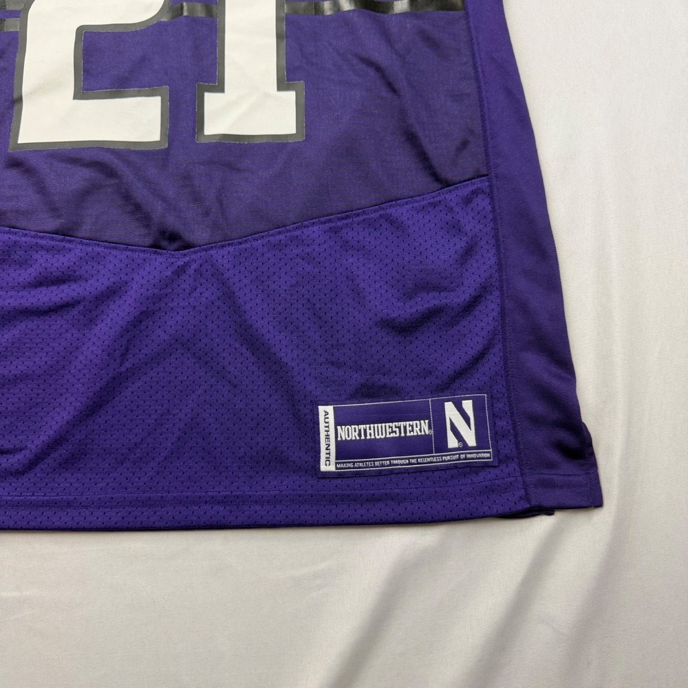 Under Armour Football Jersey Kids Youth Large Purple Northwestern Wildcats #21 - Picture 7 of 10